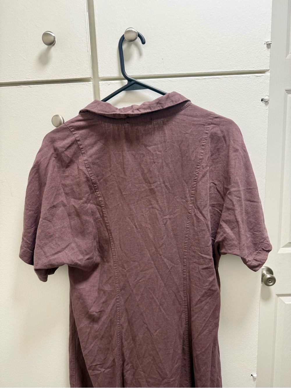 Madewell Mauve Button Front Shirt Dress Size 6 - Picture 7 of 7